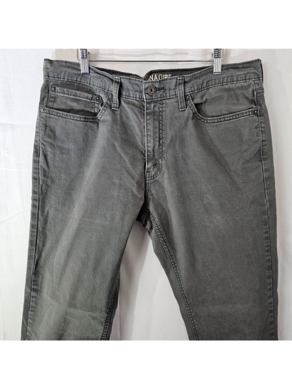 Signature by Levi's Jeans Mens Tag 36x32 Act 36x30 Regular Taper Denim Stretch - Picture 2 of 12